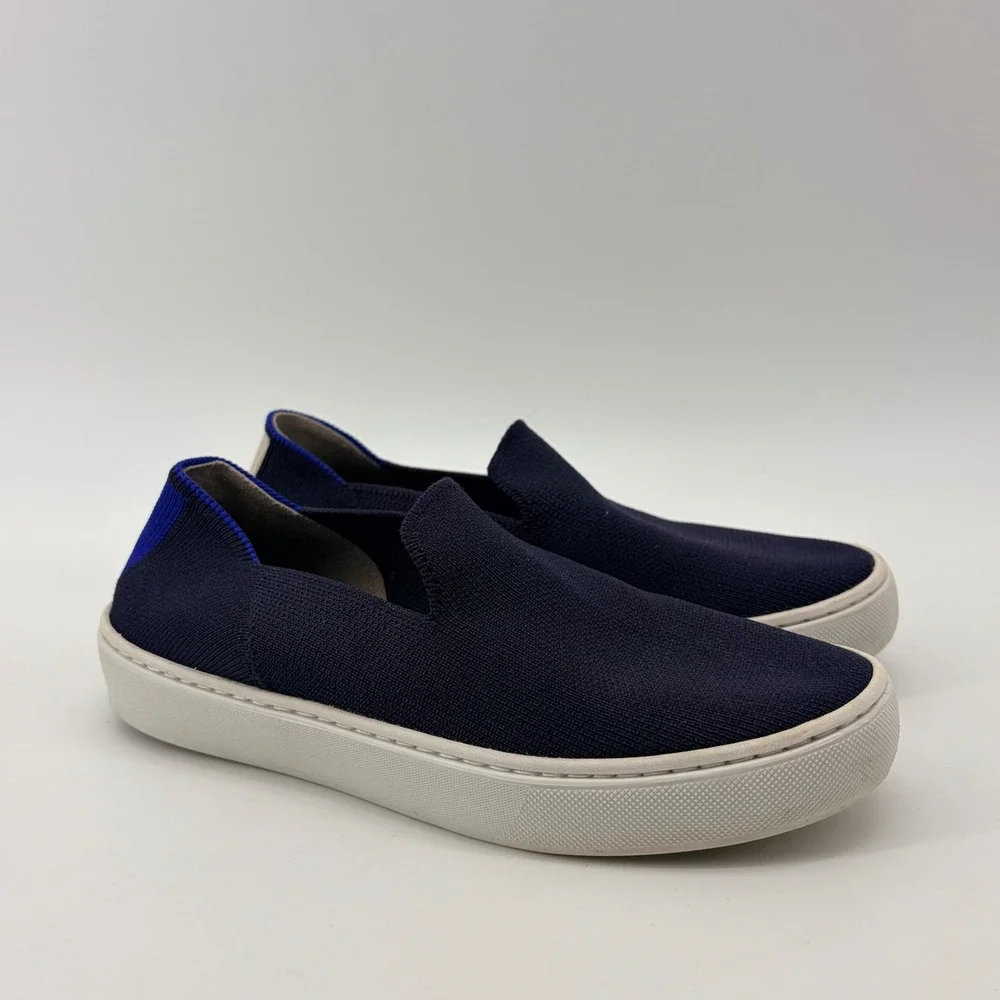 Rothy's Sneaker Women 5 Navy Night Slip On Knit Washable Sustainable Casual Shoe